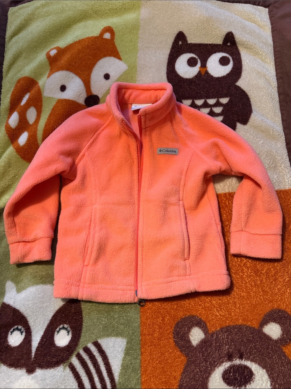 Columbia Girls' Coral Pink Fleece Jacket